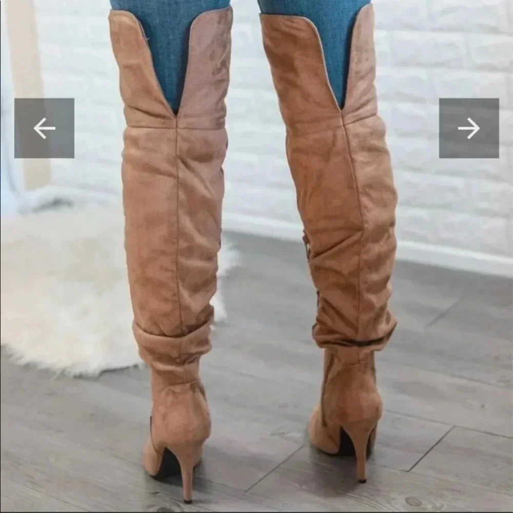 Knee high thigh high boots